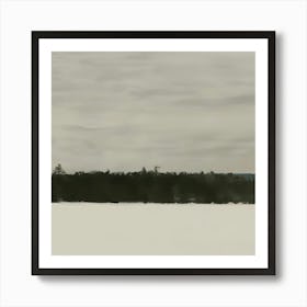 Snowy Lake Art Print