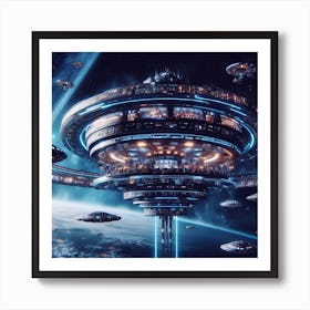 Alien Space Station 1 Art Print