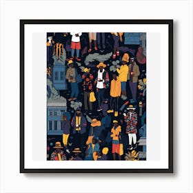 People In The City Art Print