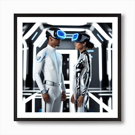 Futuristic Couple 21 Art Print