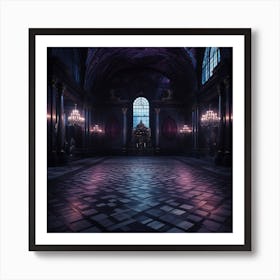 Dark Hall 1 Art Print