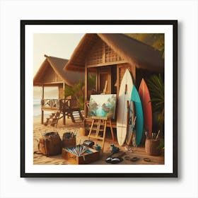 On The Beach Art Print