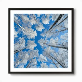 Snowy Trees In Winter 2 Art Print