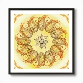 Hand Drawn Floral Mandala 09 1 Poster