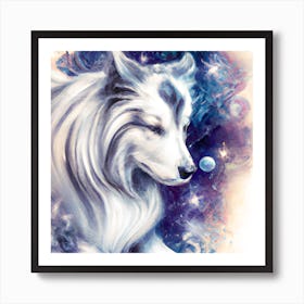 Celestial Wolf Art Print
