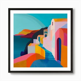 Abstract Travel Collection Greece 7 Art Print