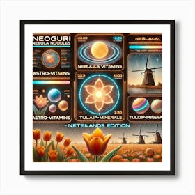 Netherlands Nutritional Info Scifi Art Print