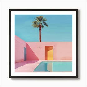 Pink Pool 8 Art Print