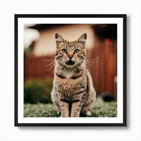 Cat Looking At Camera Art Print