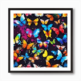 Colorful Butterflies 41 Art Print