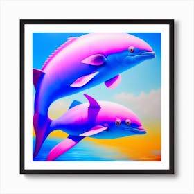 PINK DOLPHINS Art Print