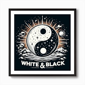 White & Black Art Print