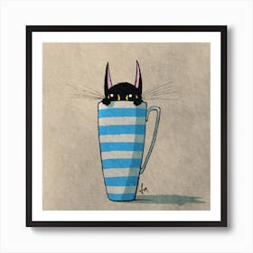 Coffee Cat Art Print