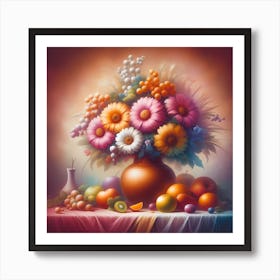 Flowers In A Vase 3 Art Print