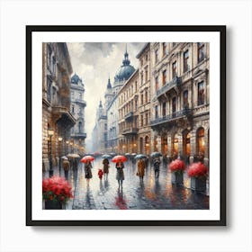 Rainy Day In Budapest Art Print Art Print