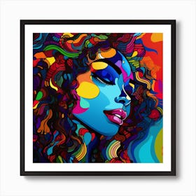 Colorful Woman 4 Art Print