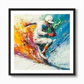 Baseball Player Art Art Print