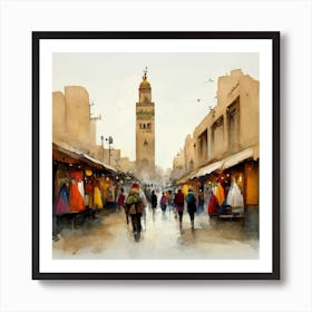 Marrakech Treasures, Watercolor Impressions Art Print