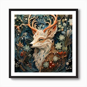 Deer In The Forest 4 Art Print