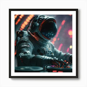 Astronaut Dj 2 Art Print