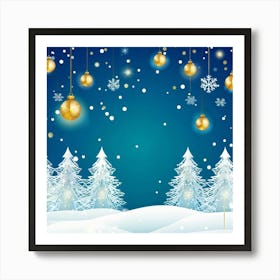 Season Background Holiday Merry Ornament Text New Year Decorating Eve Happy Design Card (14) Art Print