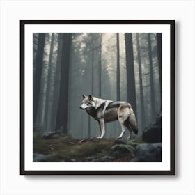 Wolf In The Forest 70 Art Print