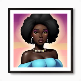 Afro Girl 6 Art Print