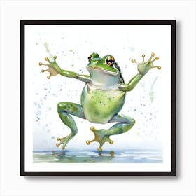 Frog Jumping 2 Art Print