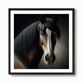 Horse With Blue Eyes 1 Art Print