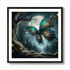 Butterfly In The Forest 38 Art Print