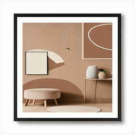 Beige Wall Art Art Print