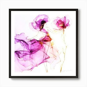 Flower Ethereal - Purple Roses Art Print