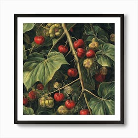 Berries On A Tree Art Art Print