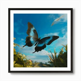 Butterfly In The Jungle 1 Art Print