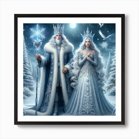 King And Queen Of Snow Art Print