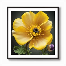 Yellow Anemone Art Print