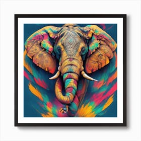 Elephant Painting Art Print