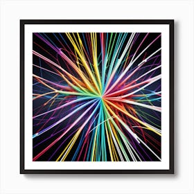 Abstract Colorful Burst Art Print