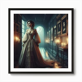 The Woman In The Hall 2 Art Print