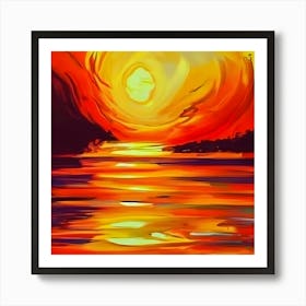 Sunset Painting 1 Art Print