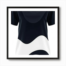 Abstract Black And White Wave Art Print