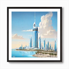 Dubai Skyline 1 Art Print