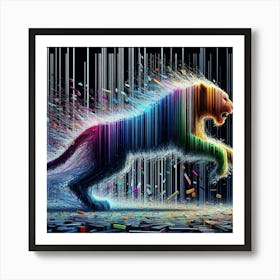 Adobe Lion Art Print