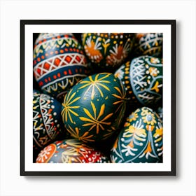 Colorful Easter Eggs 2 Art Print