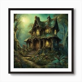 Fairy House In The Forest Art Print