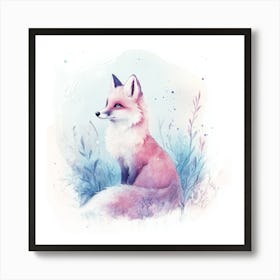 Pink Fox Art Print