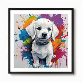 Puppy Painting Art Print