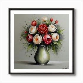 Roses In A Vase 1 Art Print