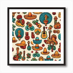 Mexican Pattern 13 Art Print