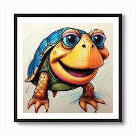 Turtle Drawing 19 Art Print